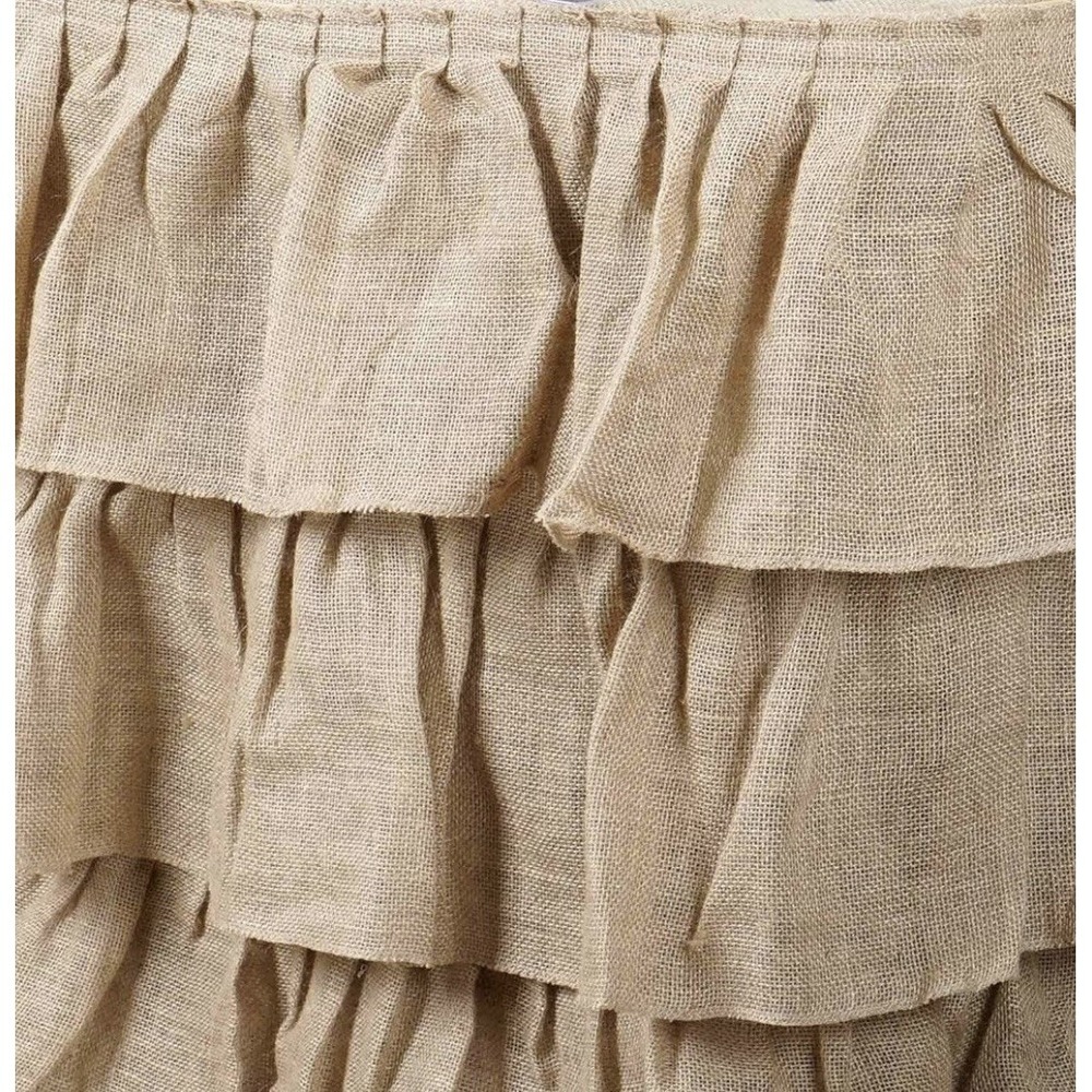 13.5 ft Natural Burlap TABLE SKIRT 3 Tiers/  4.5 Pounds Burlap Craft Fabric New